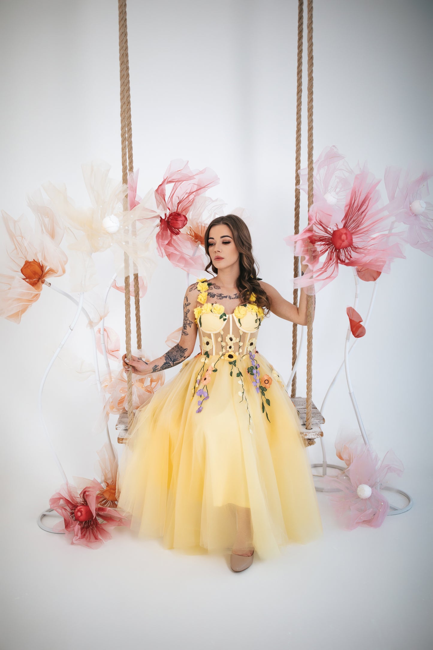 Spring Flowers Midi Dress