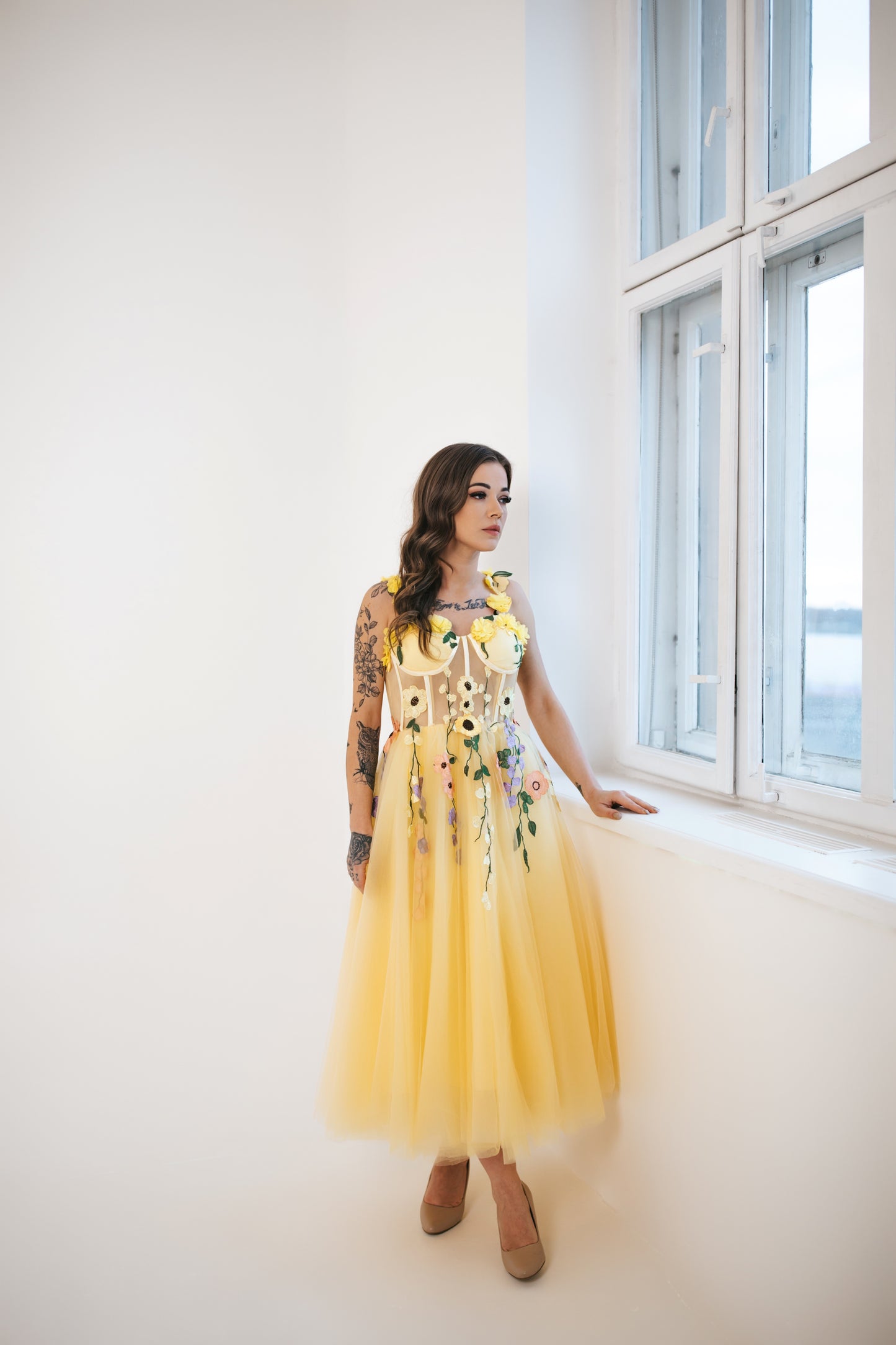 Spring Flowers Midi Dress