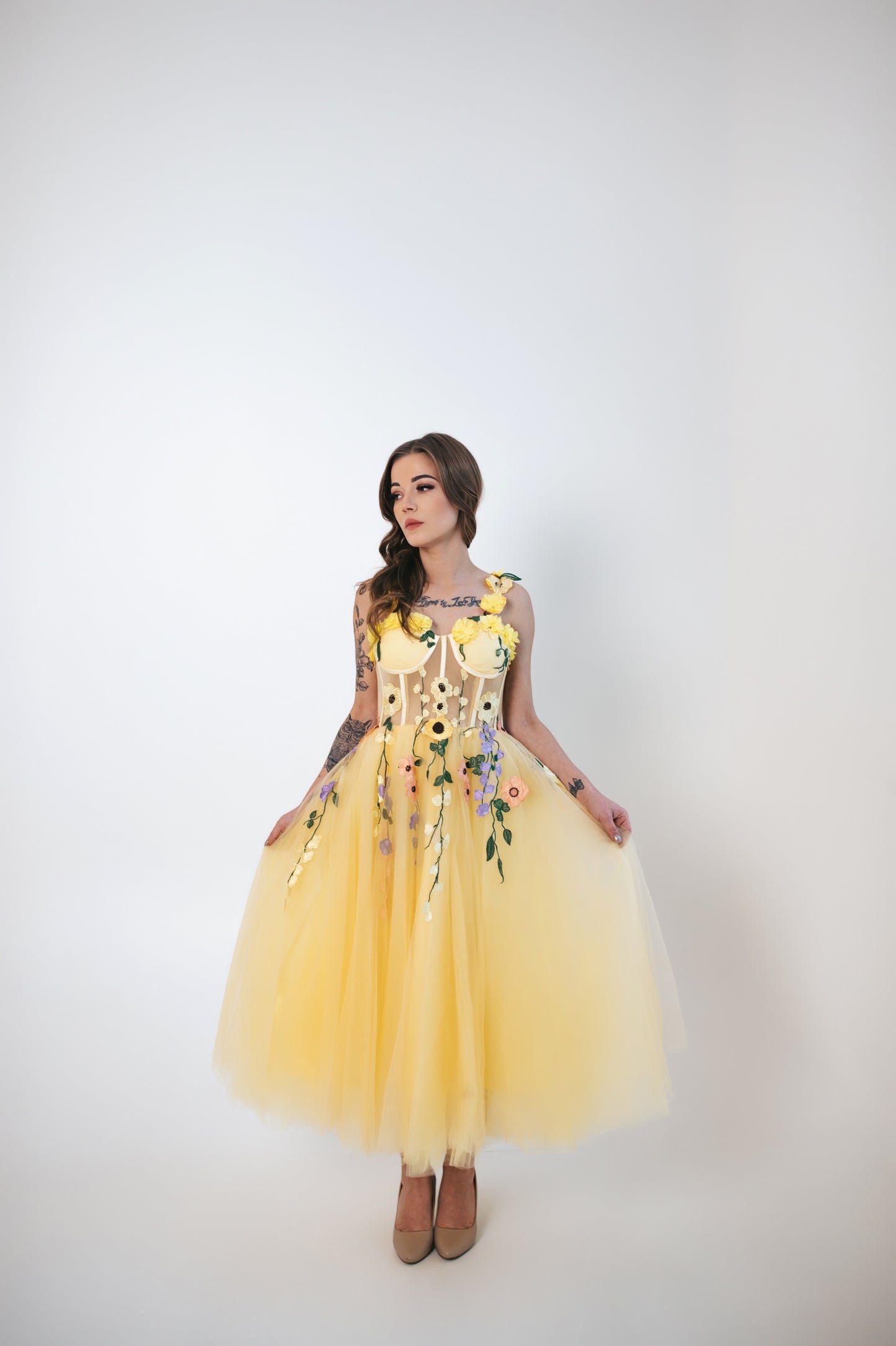 Spring Flowers Midi Dress