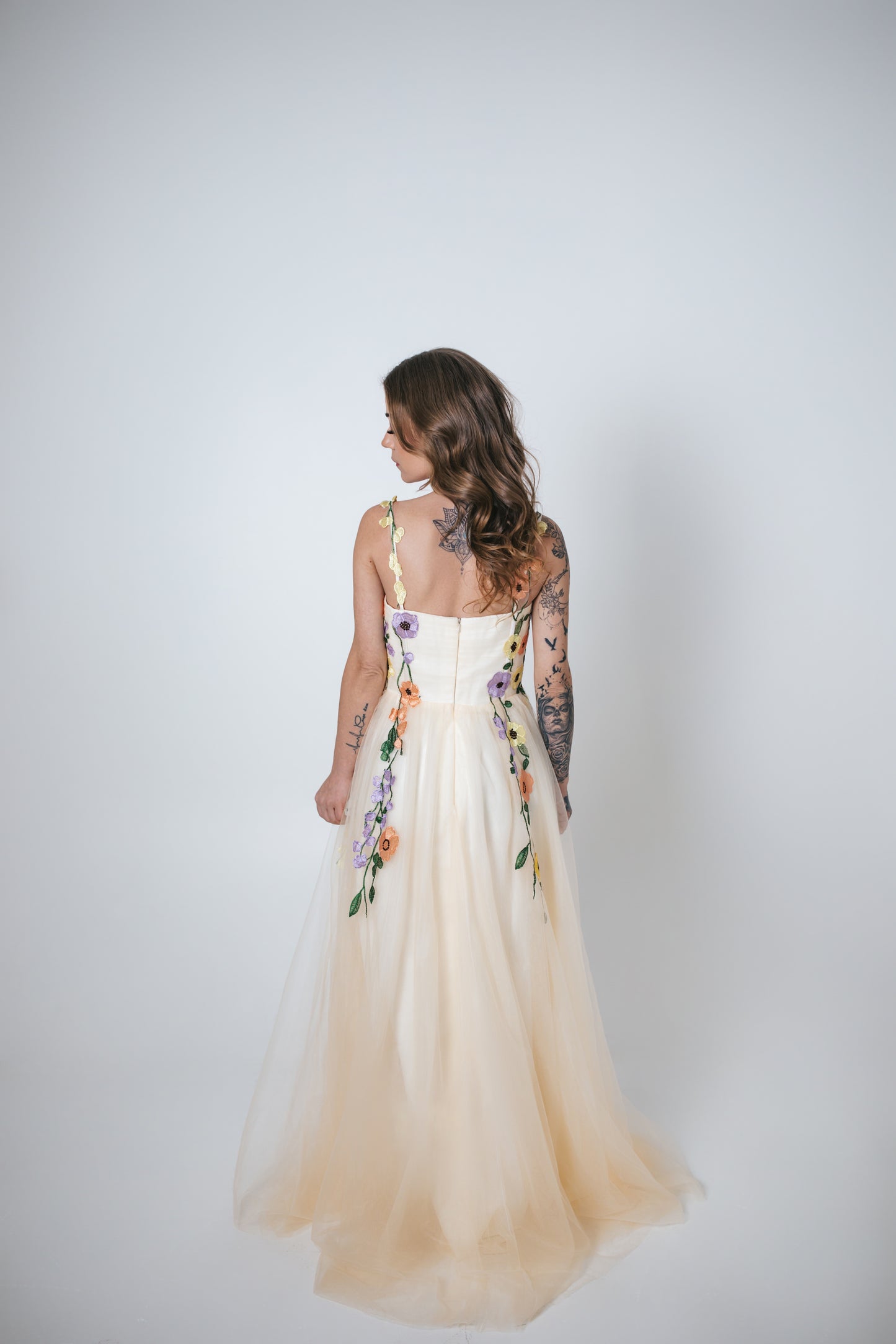Tulle Dress With Spring Flowers