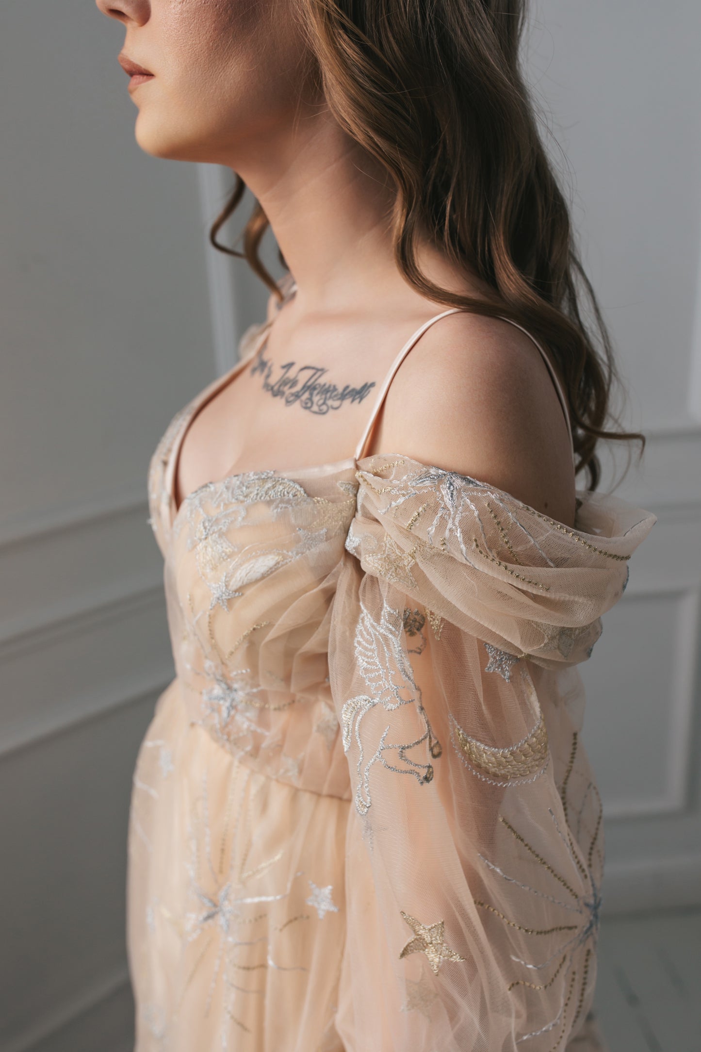 Celestial Champagne Gown