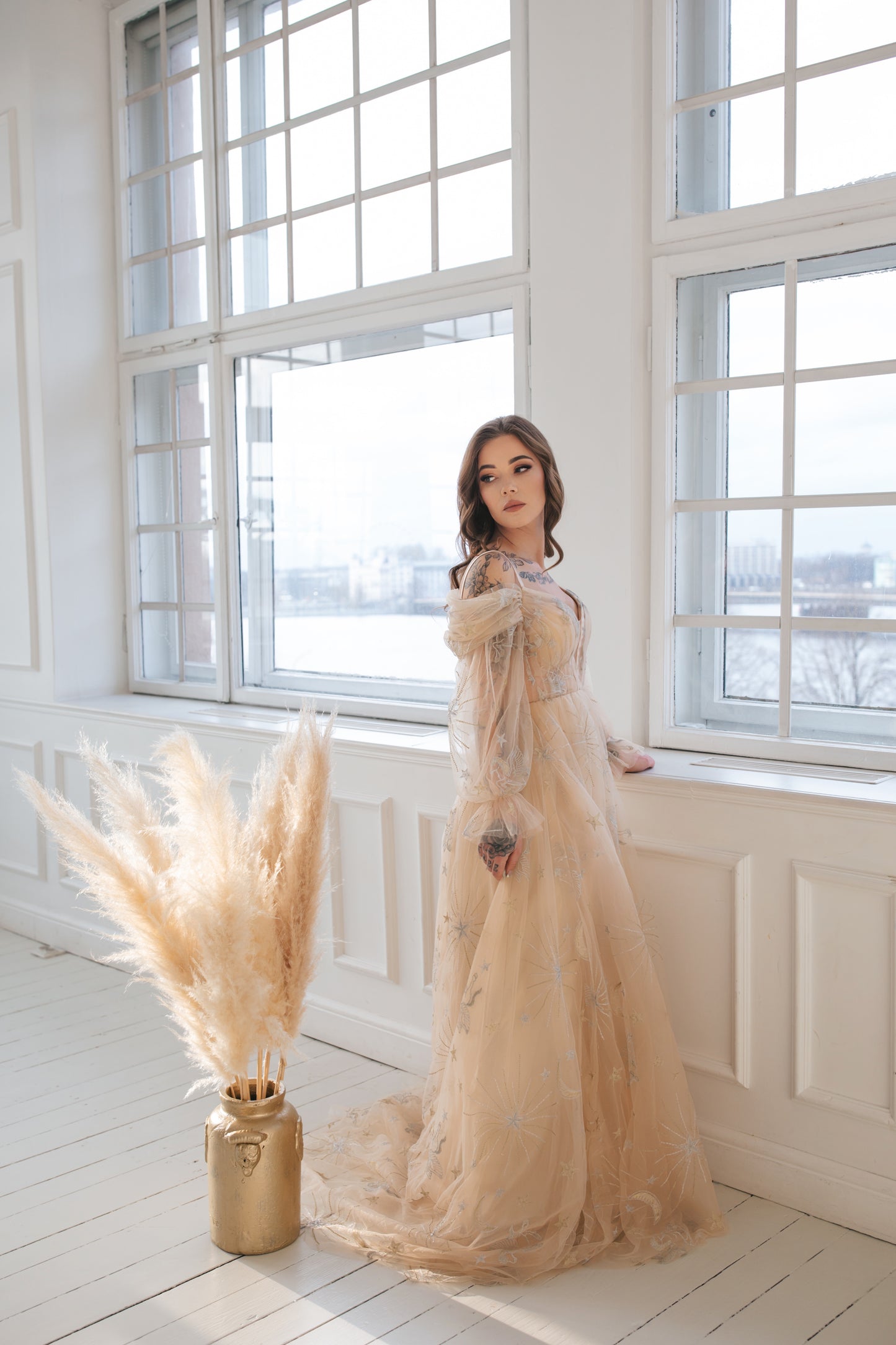 Celestial Champagne Gown