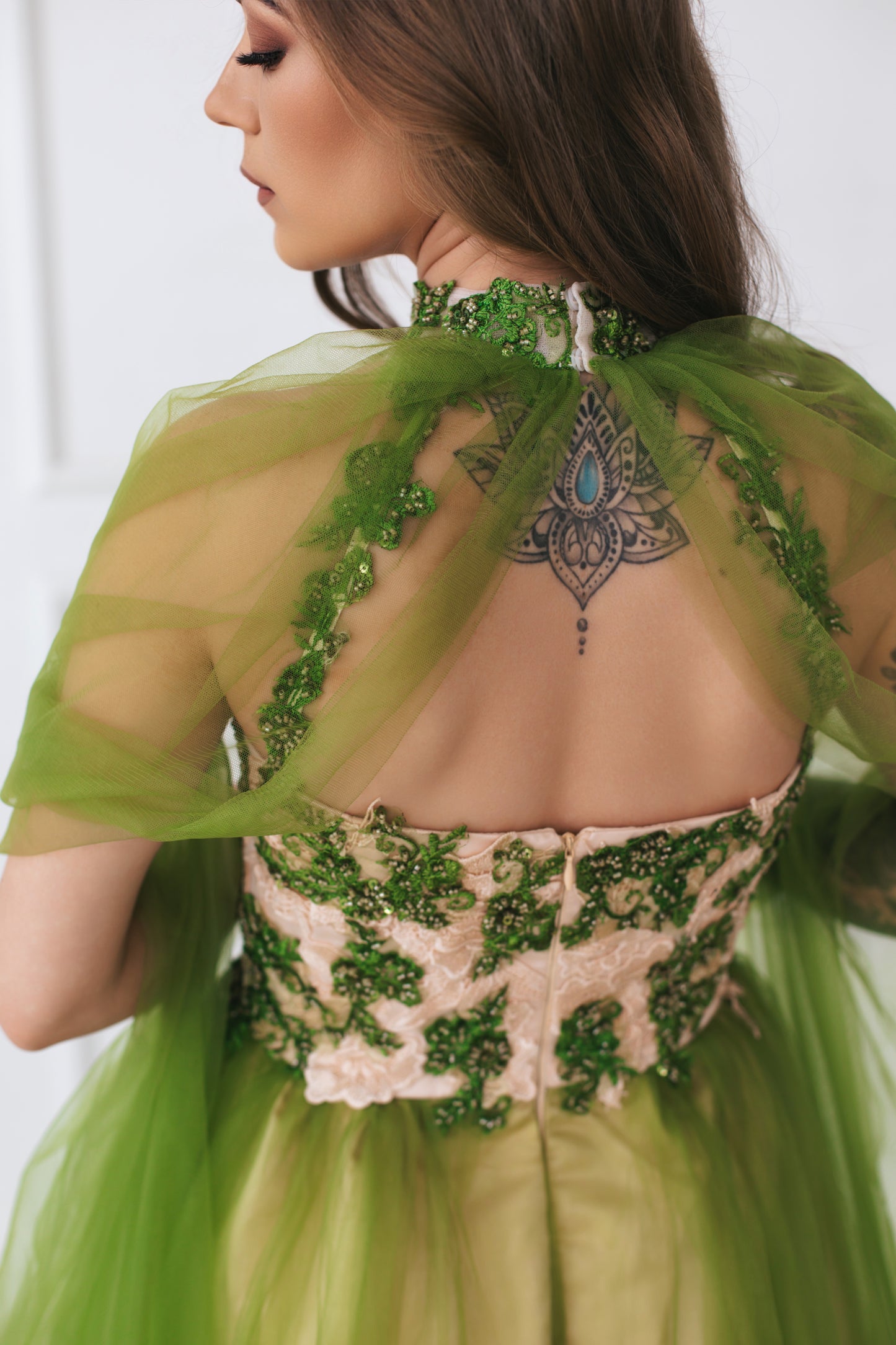 Forest Fairy Green Tulle Gown
