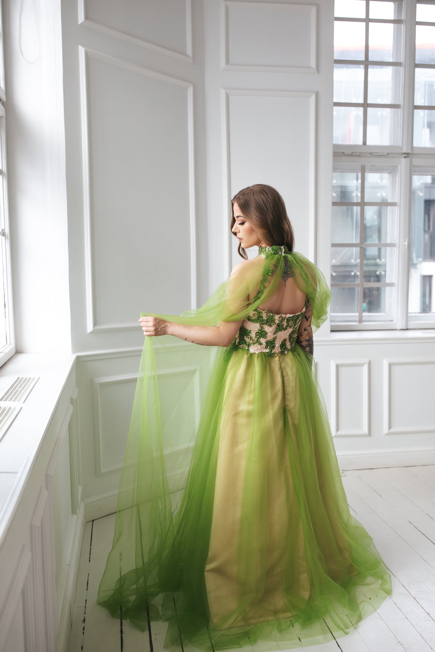 Forest Fairy Green Tulle Gown