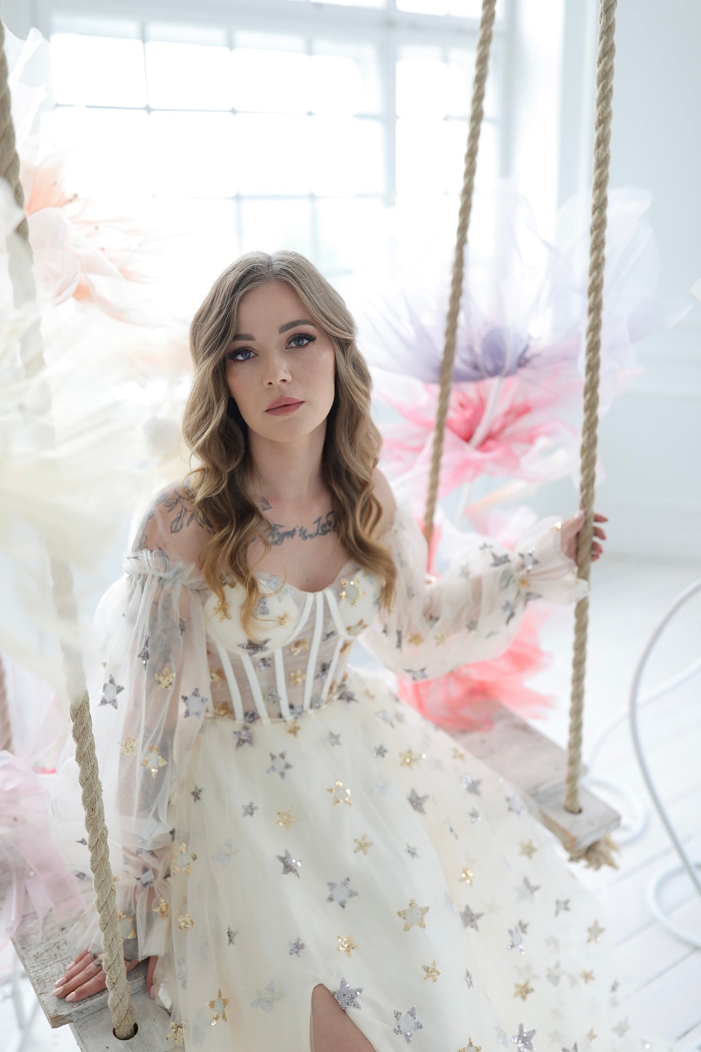 Champagne Gown With Stars