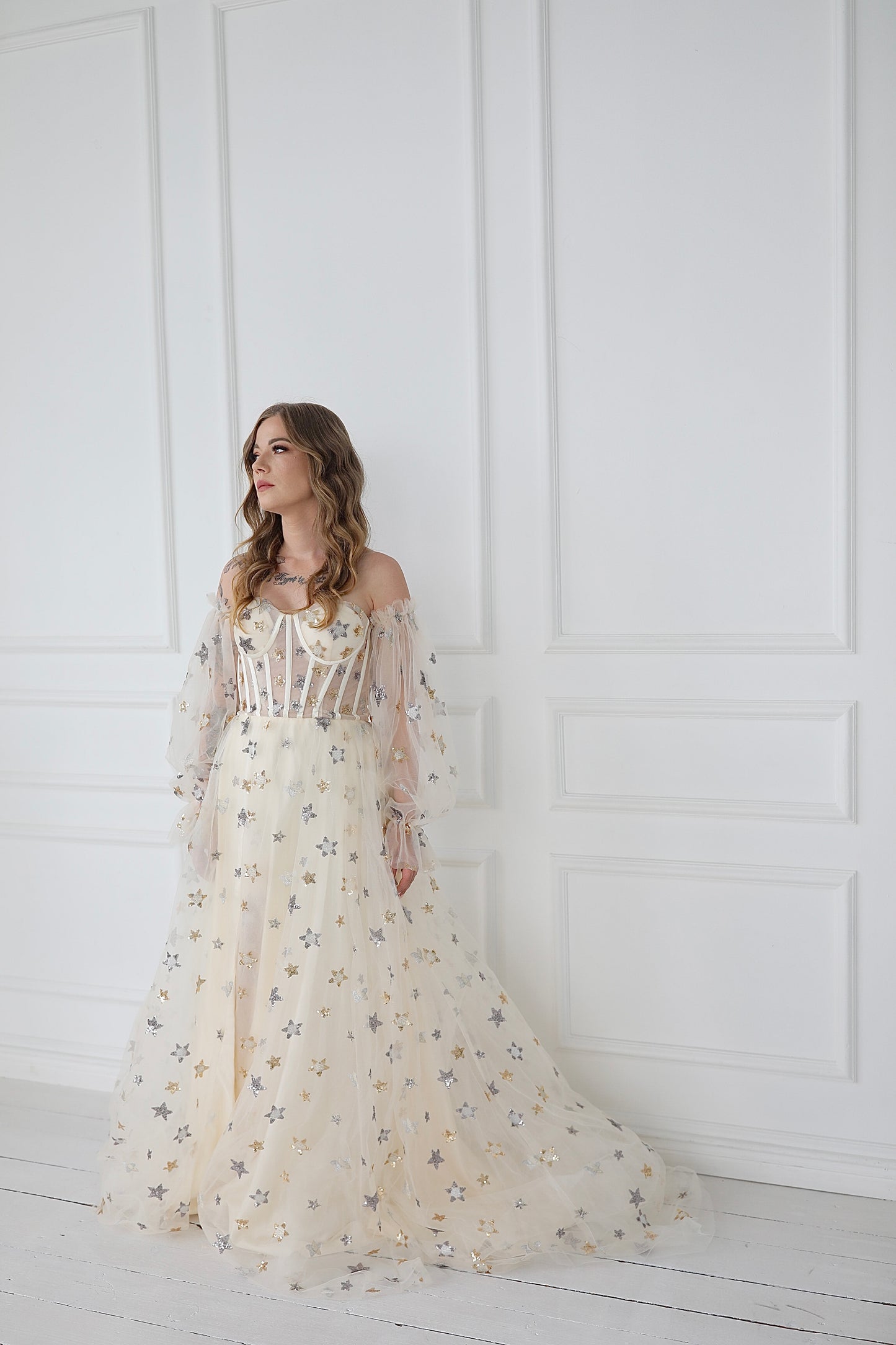 Champagne Gown With Stars