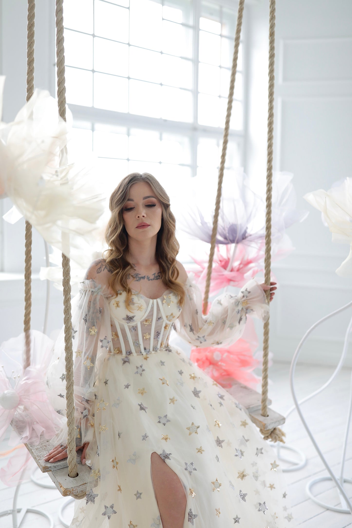 Champagne Gown With Stars