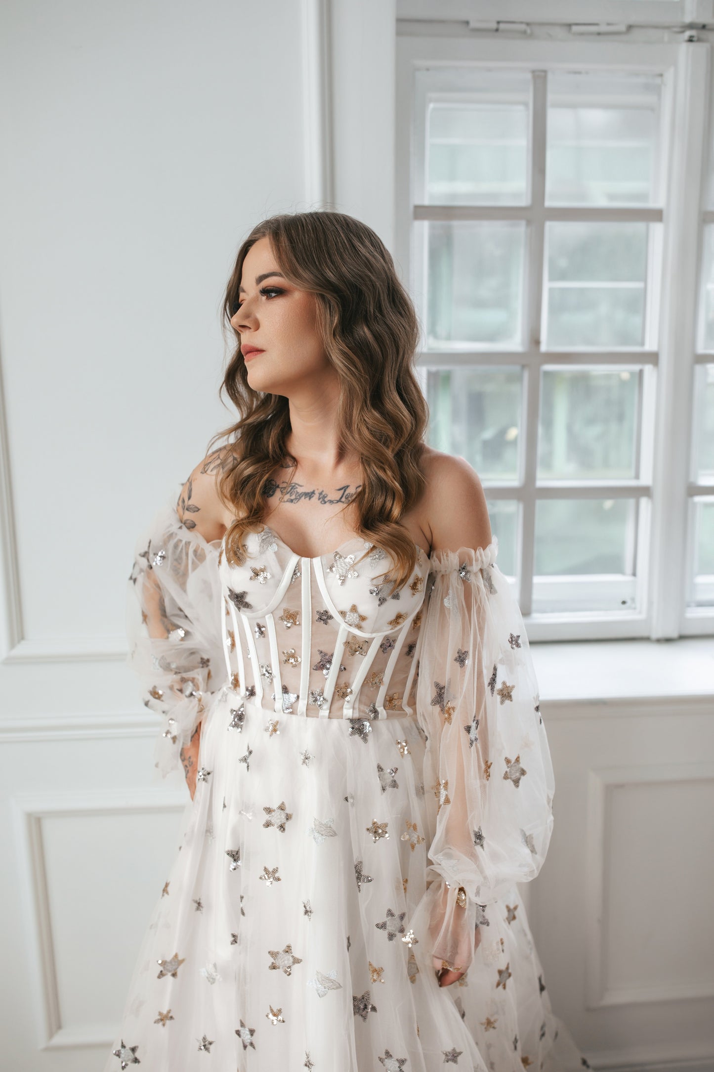 Champagne Gown With Stars