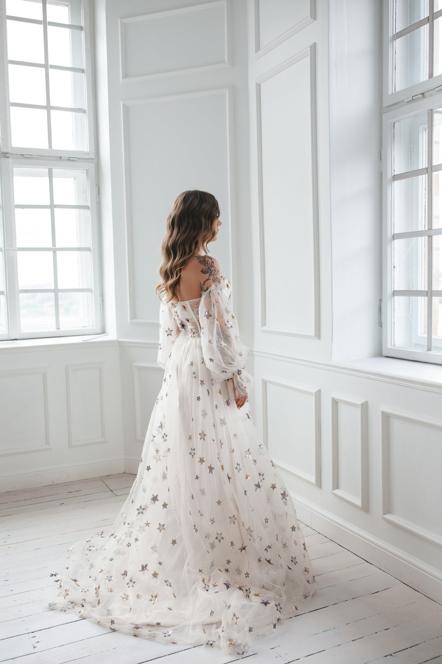 Champagne Gown With Stars