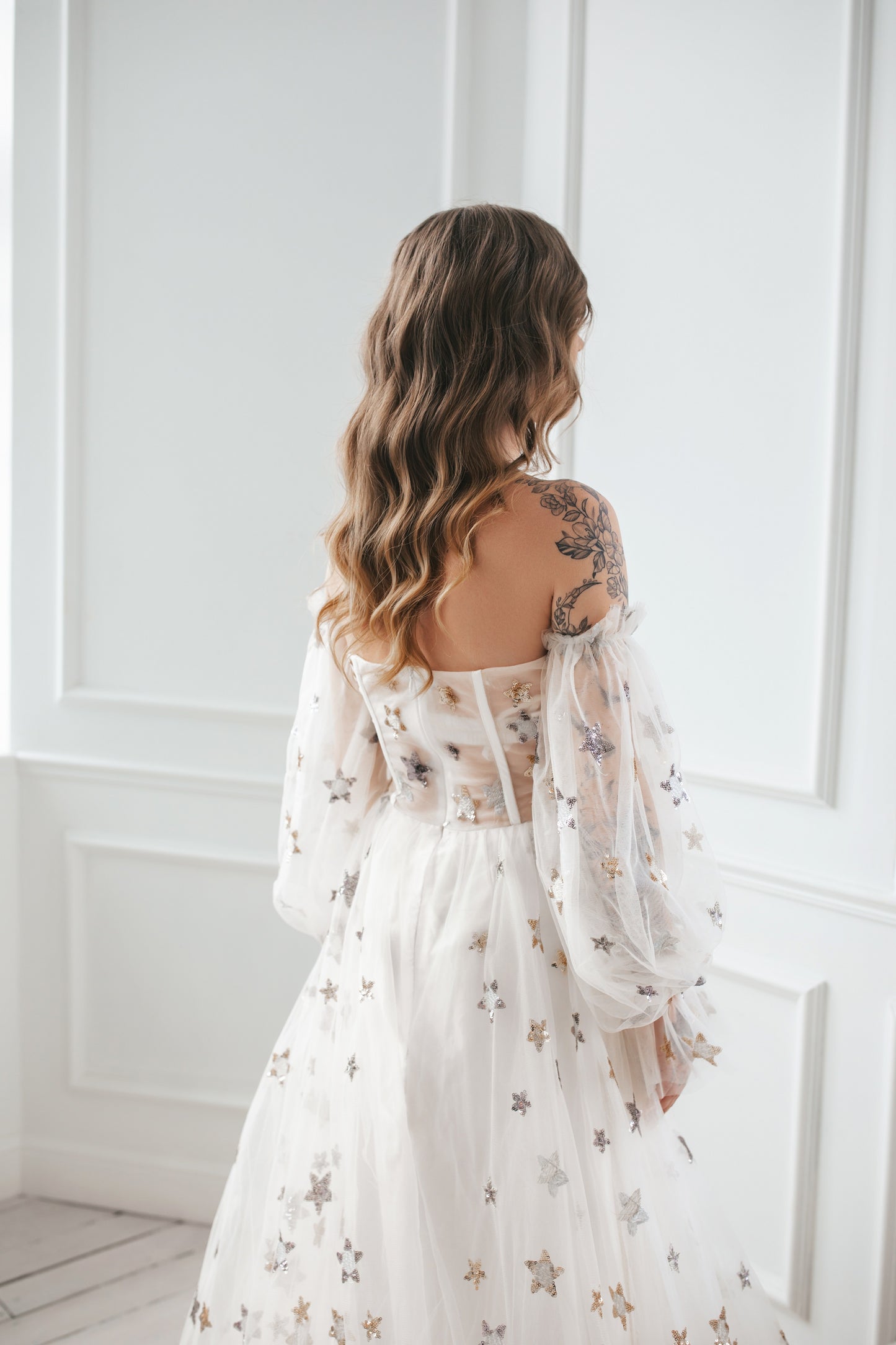 Champagne Gown With Stars