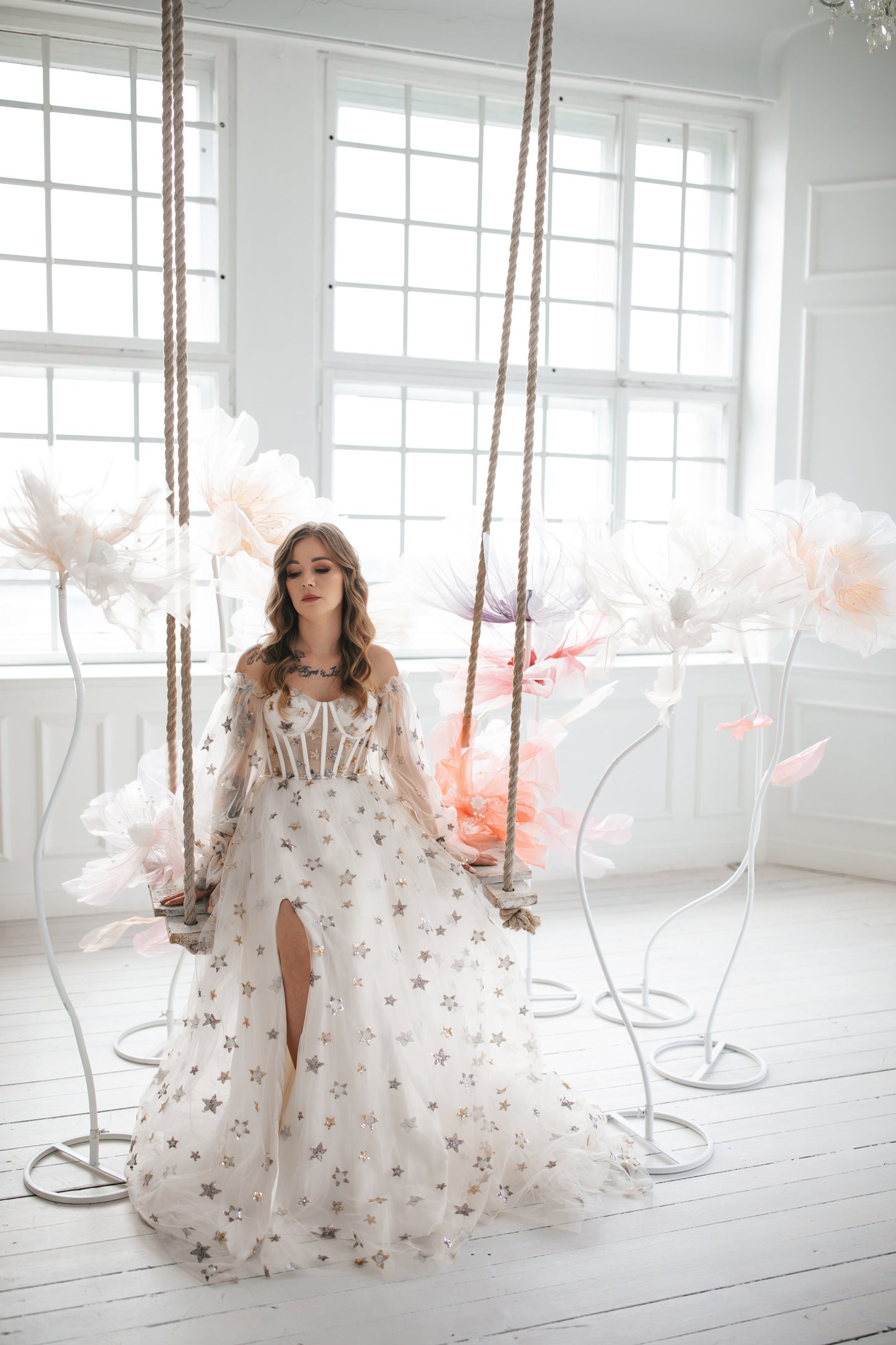 Champagne Gown With Stars