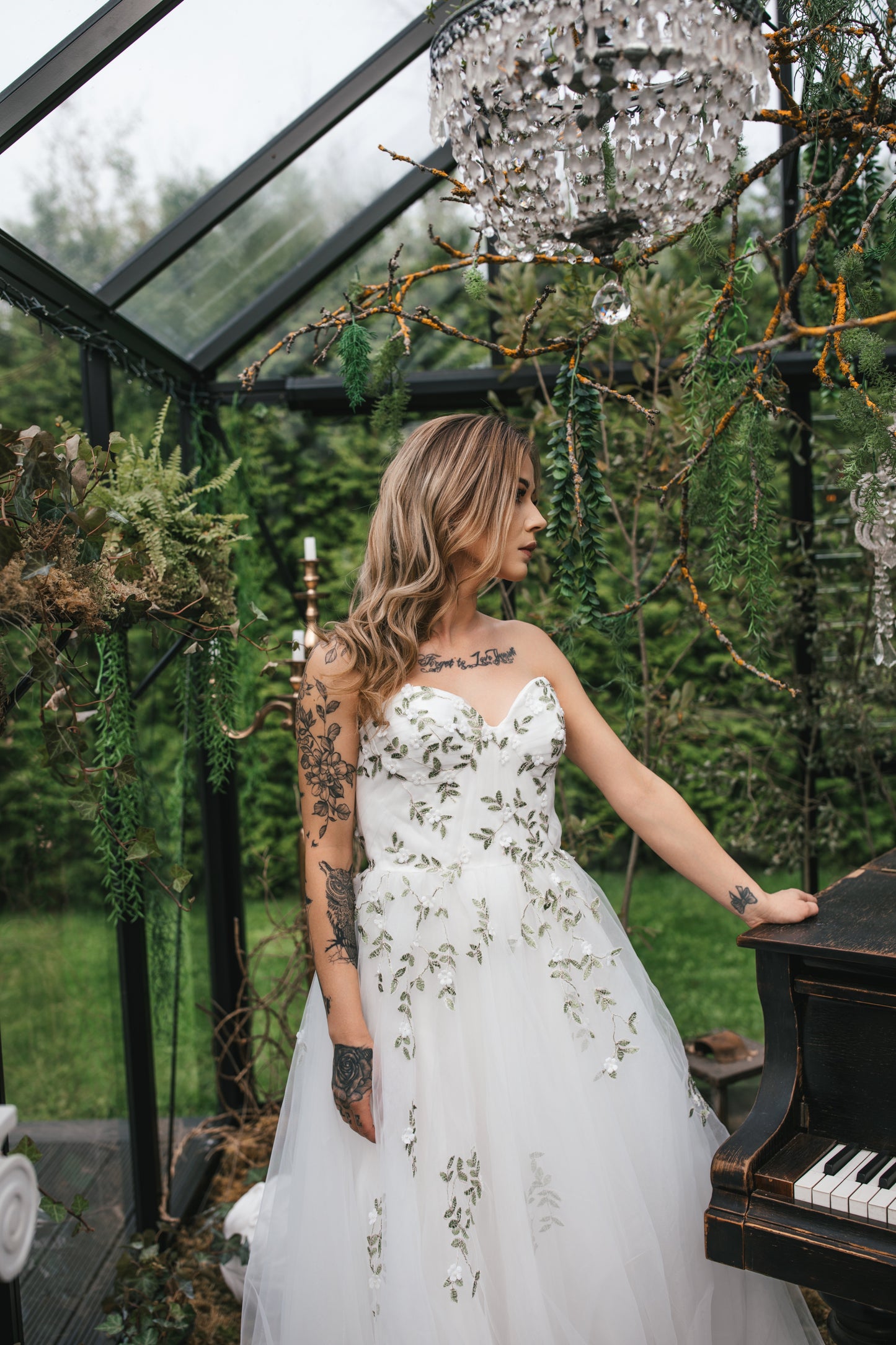 Floral Gown With Cape