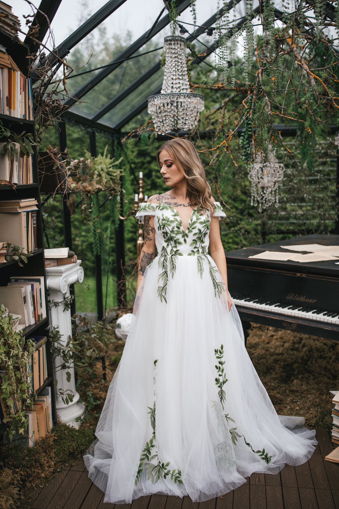 Forest Fairy Gown With Leaves