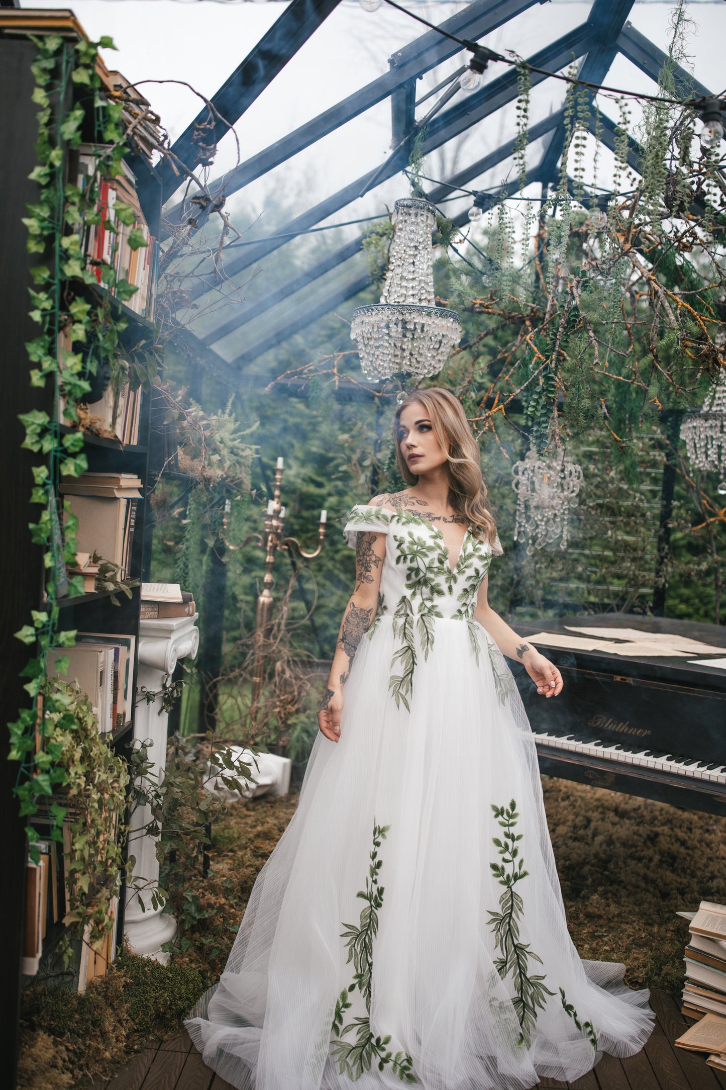 Forest Fairy Gown With Leaves