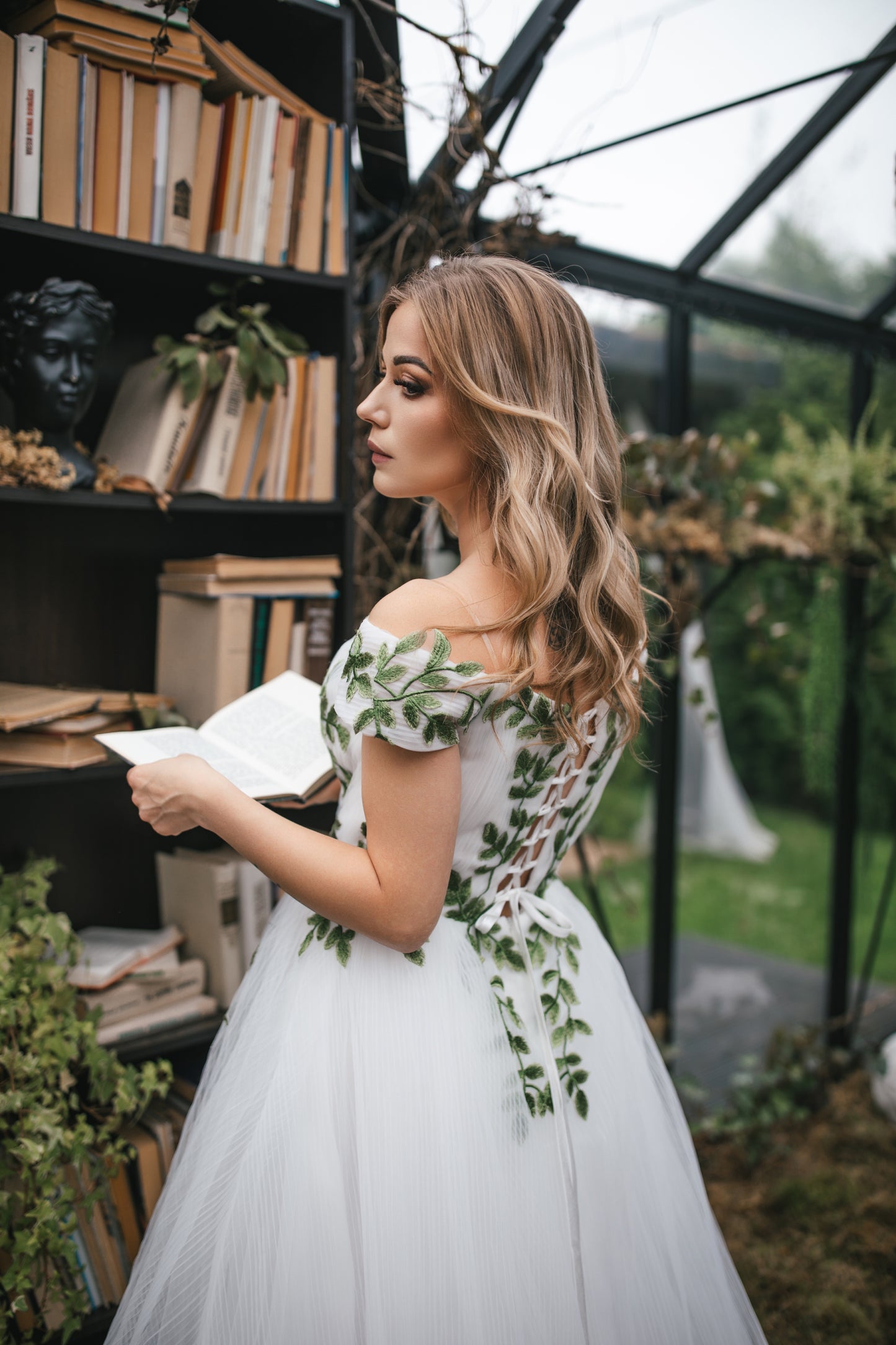 Forest Fairy Gown With Leaves