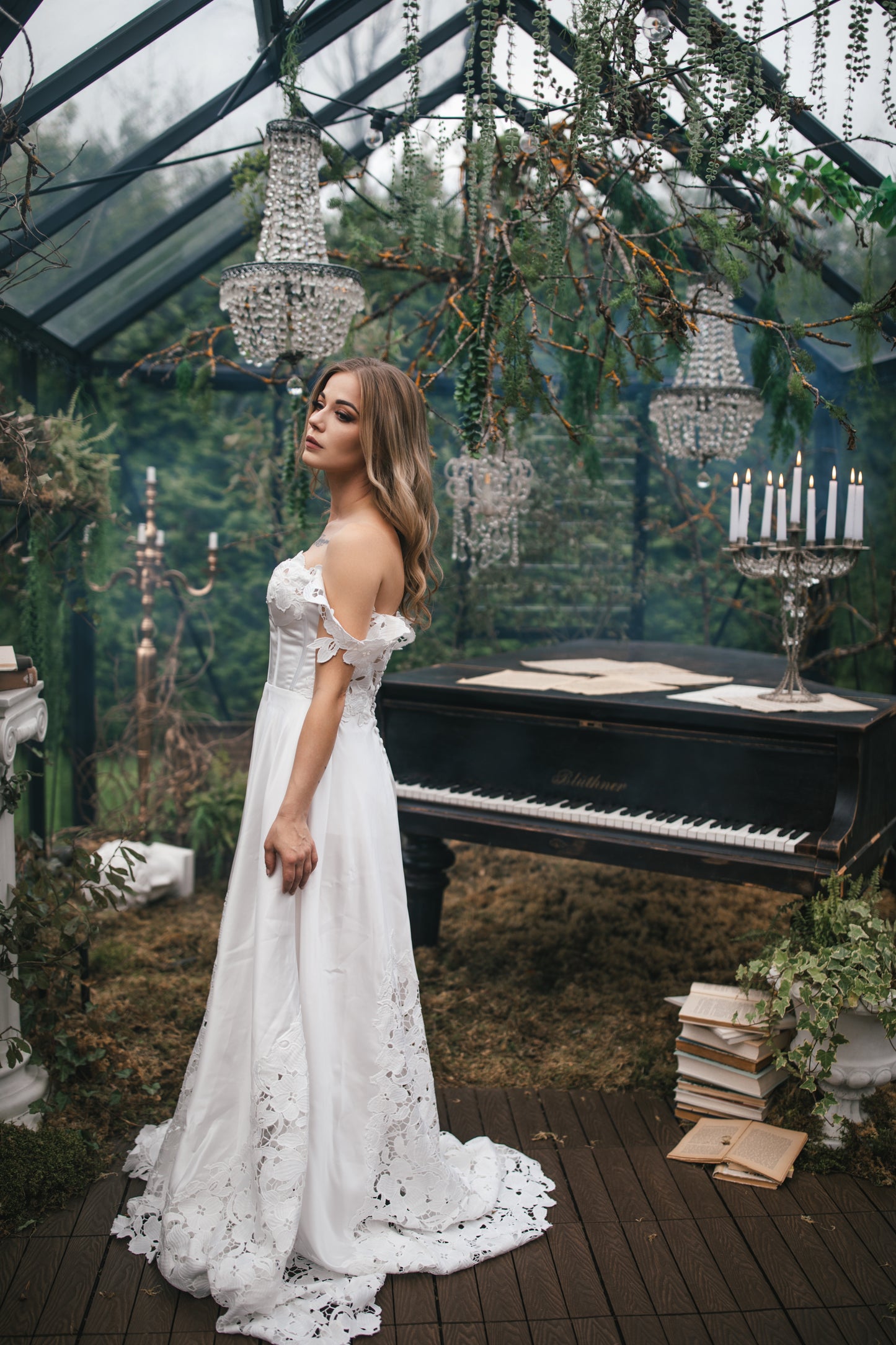 Romantic Satin Dress With Lace