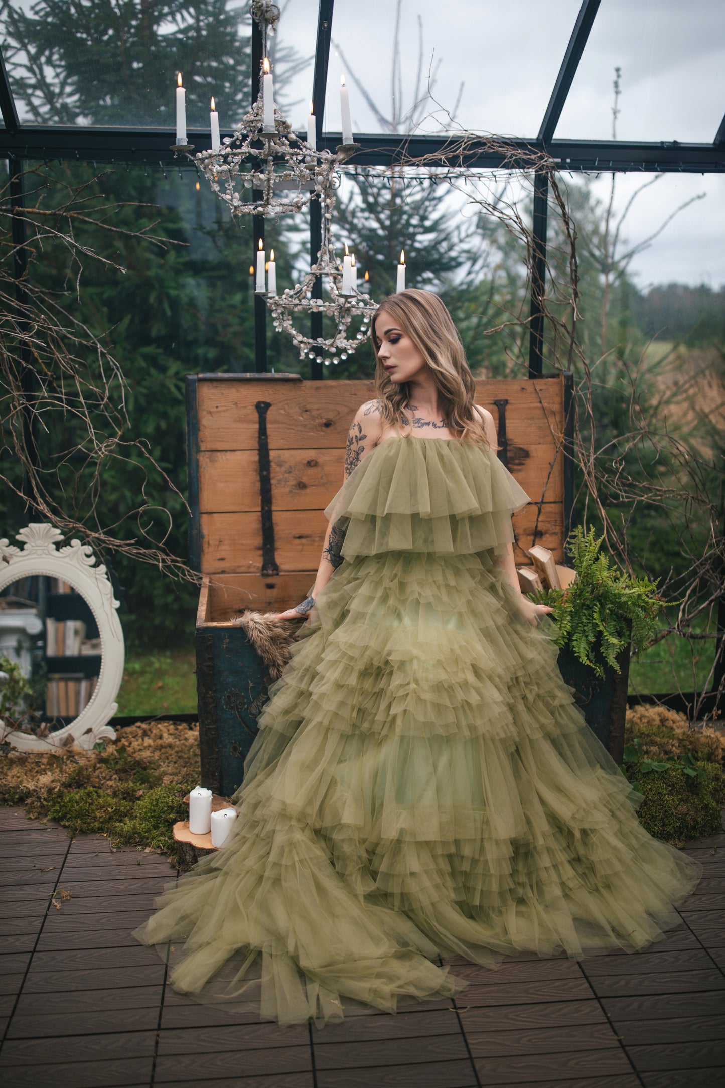 Green Forest Fairy Gown