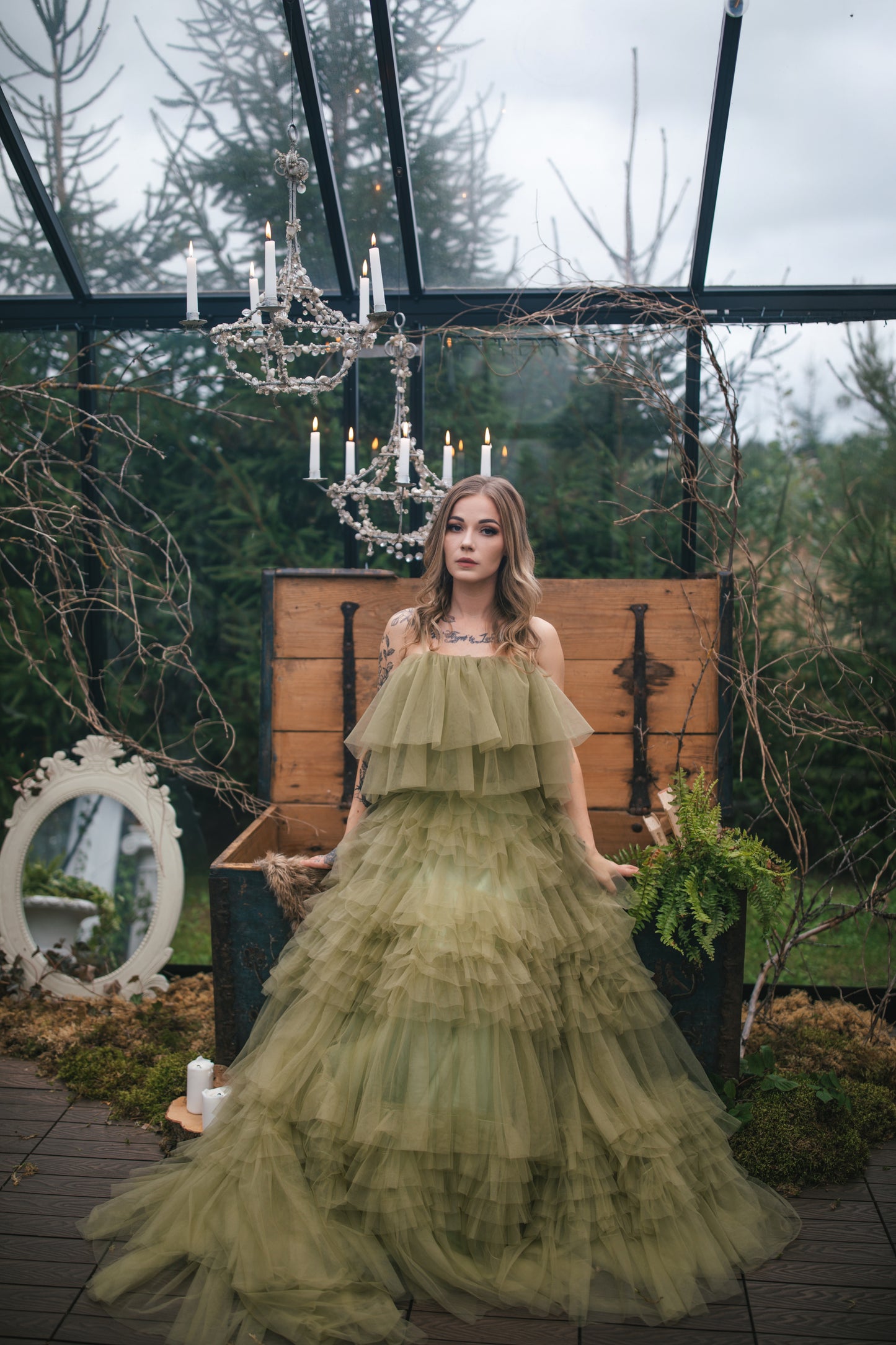 Green Forest Fairy Gown