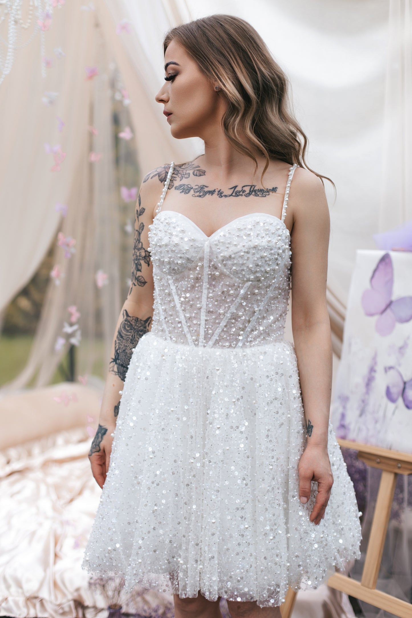 Diamond Dust Mini Gown
