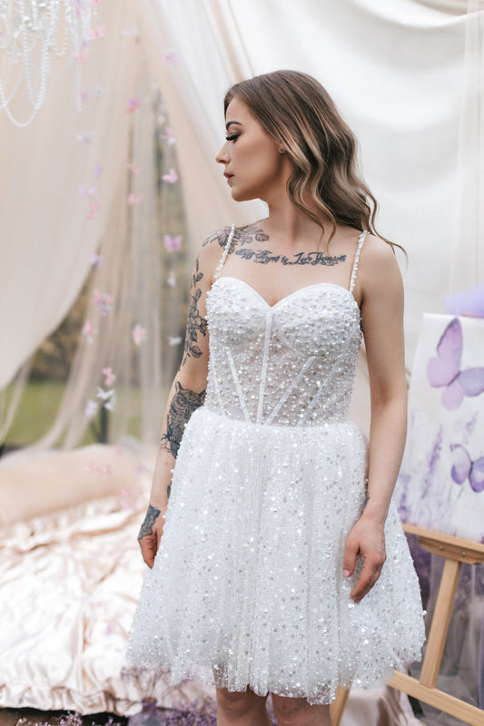 Diamond Dust Mini Gown