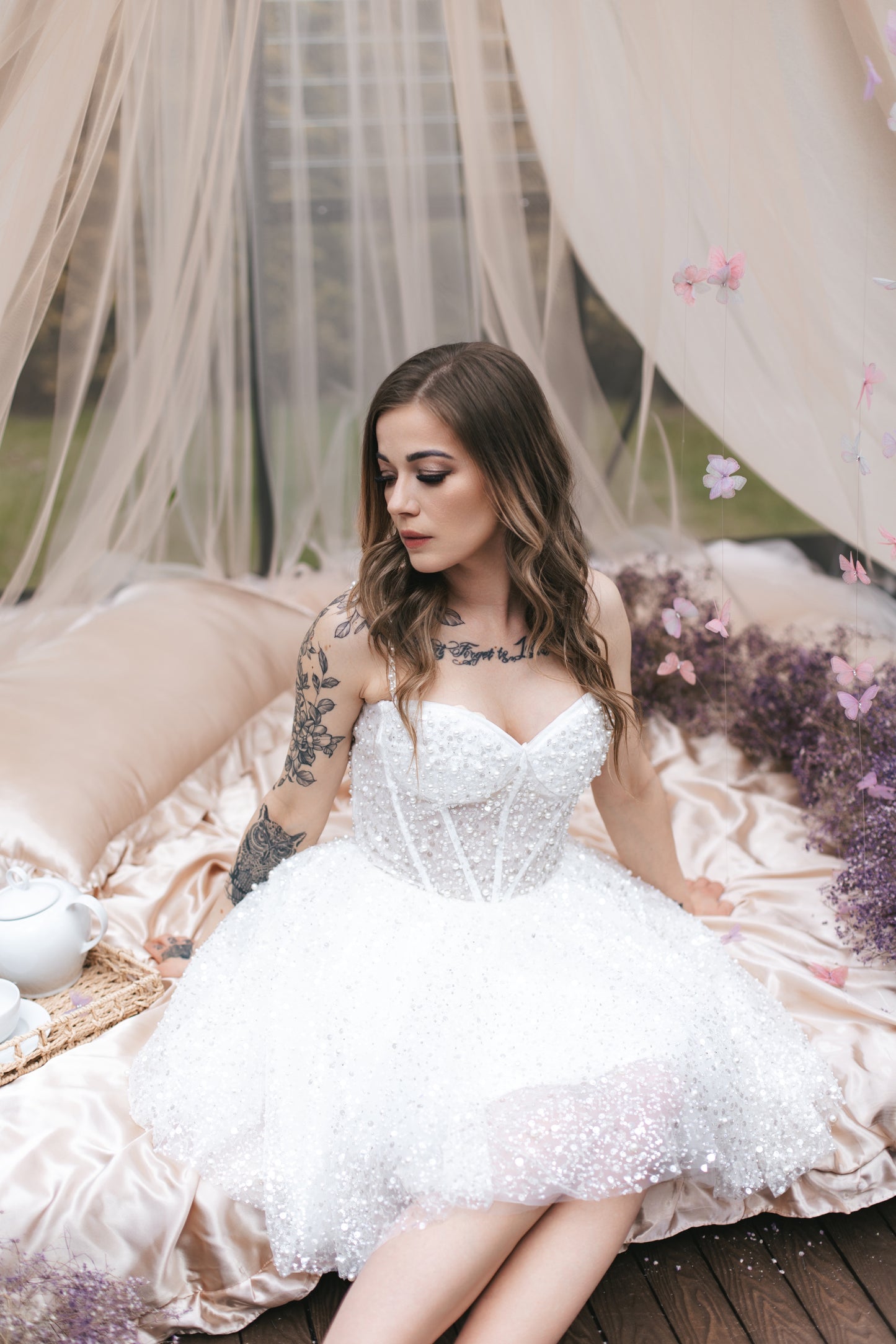 Diamond Dust Mini Gown