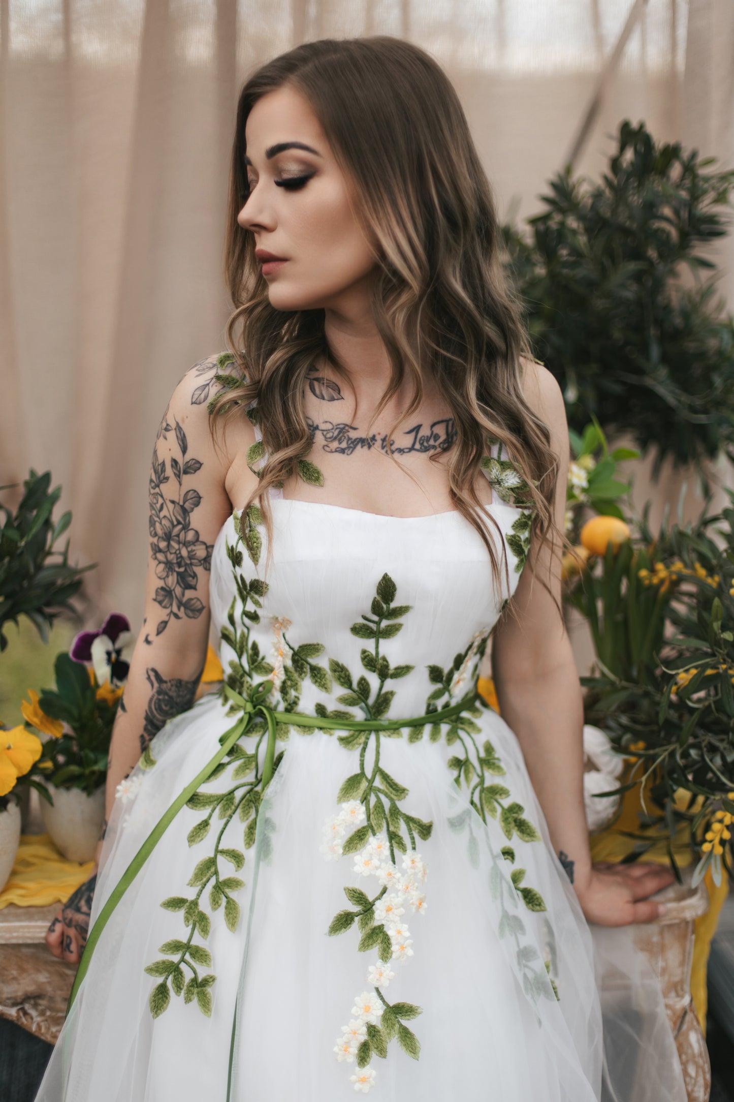 Olive Blossom Gown