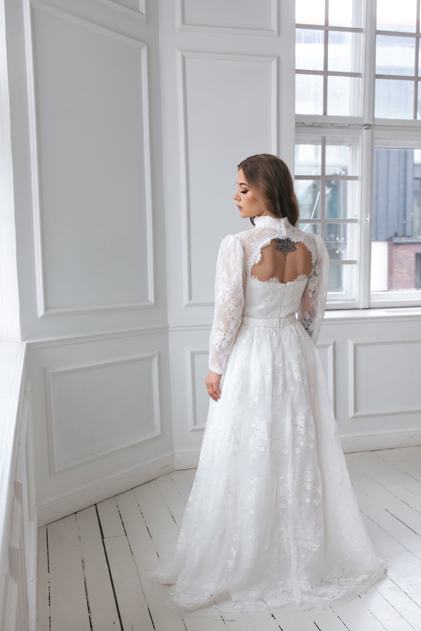 Vintage Lace Gown With Pearls
