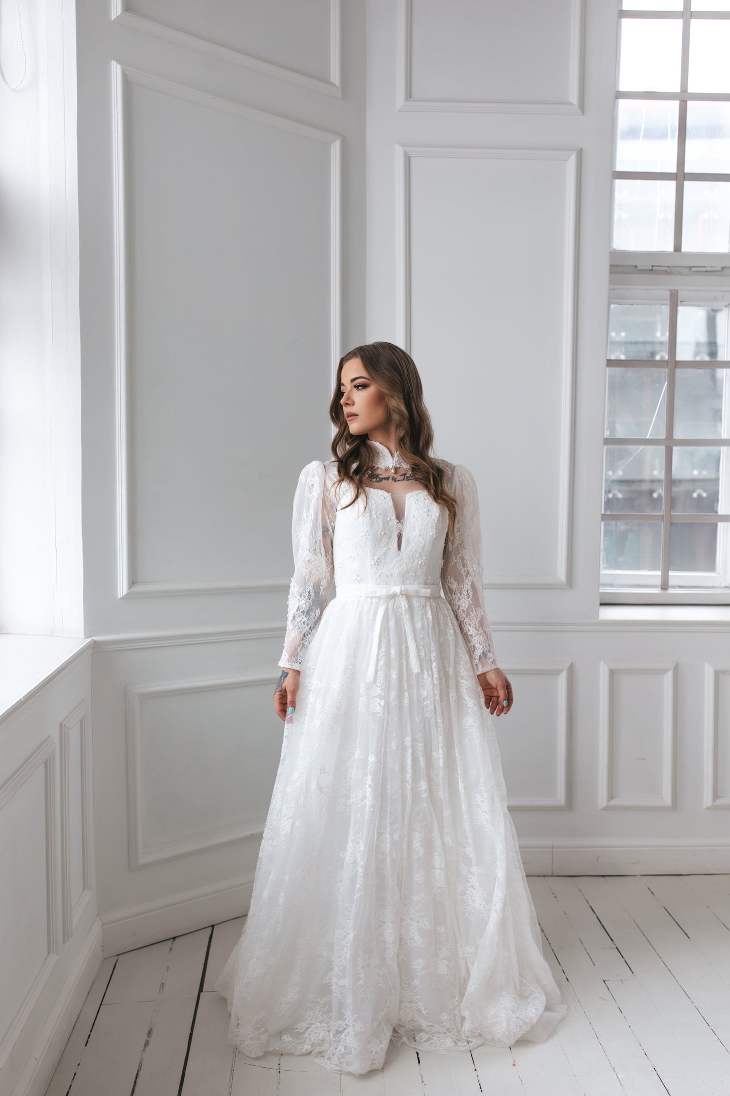 Vintage Lace Gown With Pearls