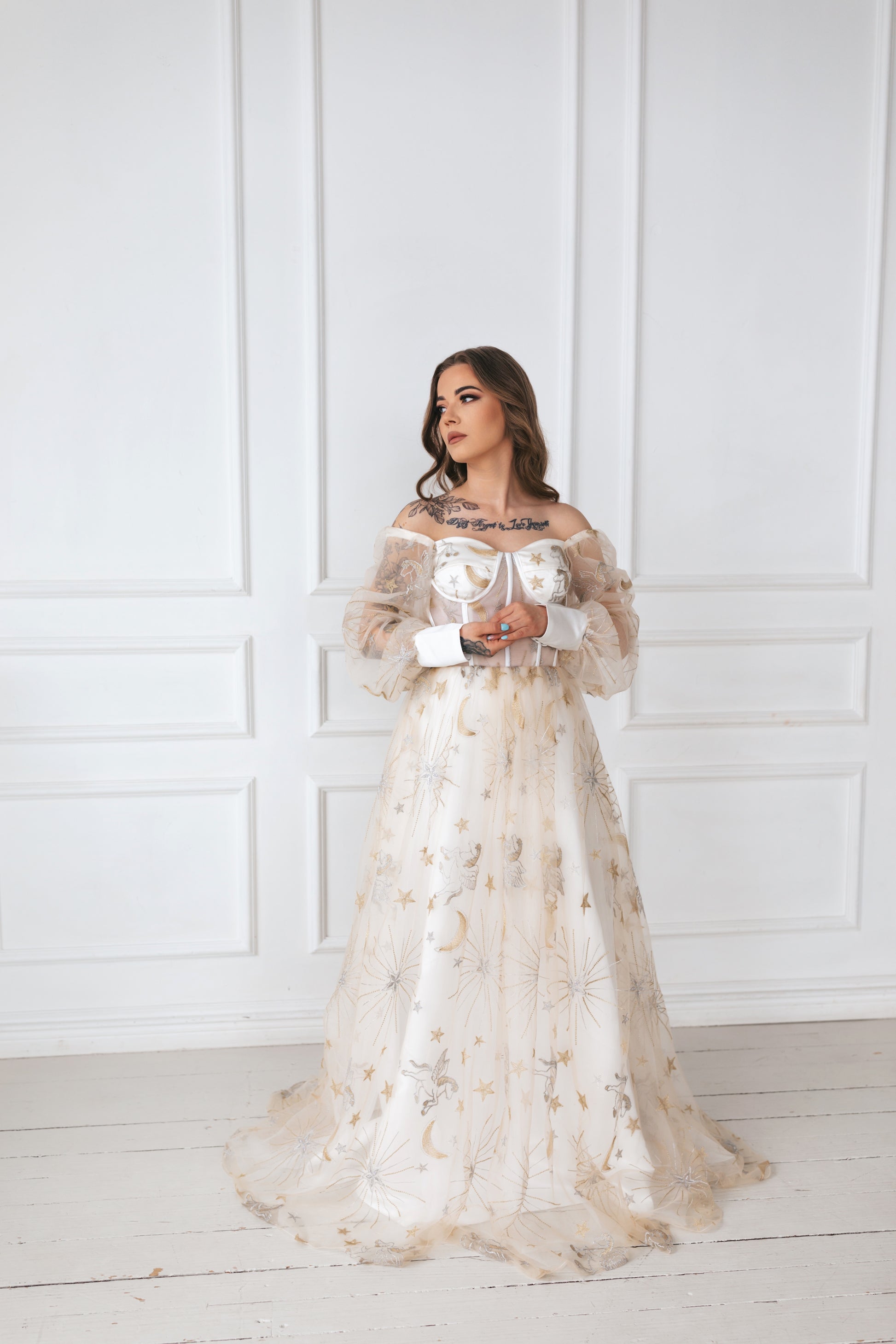 Celestial Gown With Stars Dreamydresshouse Celestial Gown With Stars Dreamydresshouse