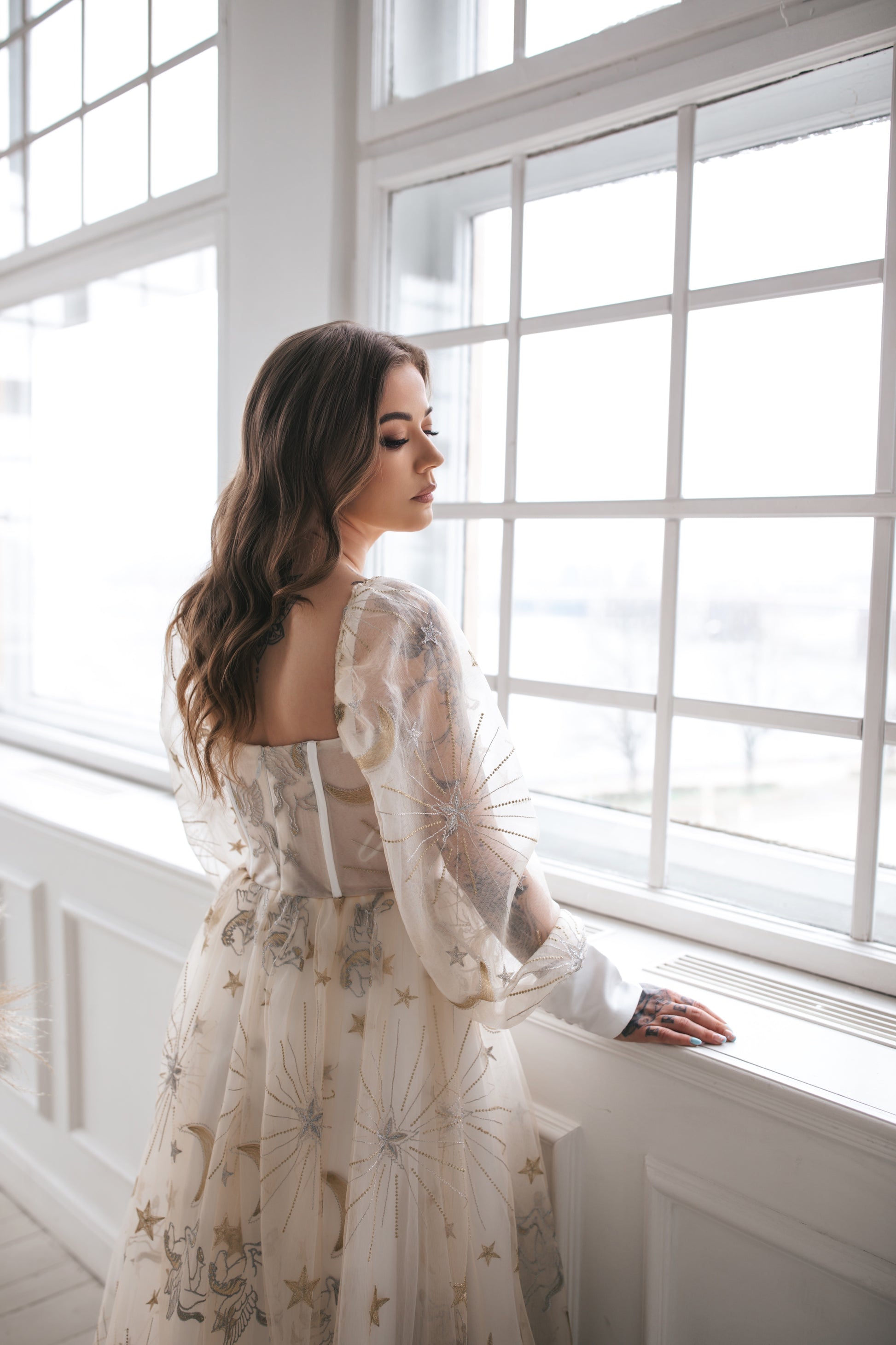 Celestial Gown With Stars Dreamydresshouse Celestial Gown With Stars Dreamydresshouse