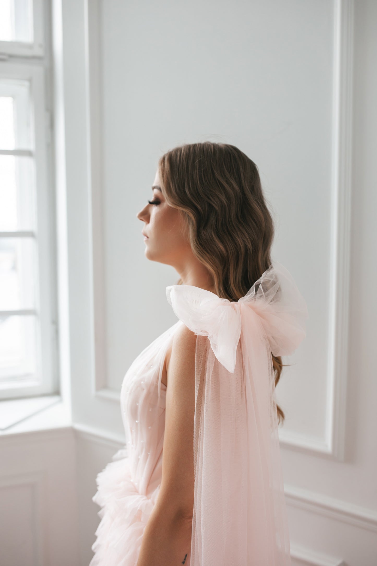 Romantic Ombre Gown With Bow tie