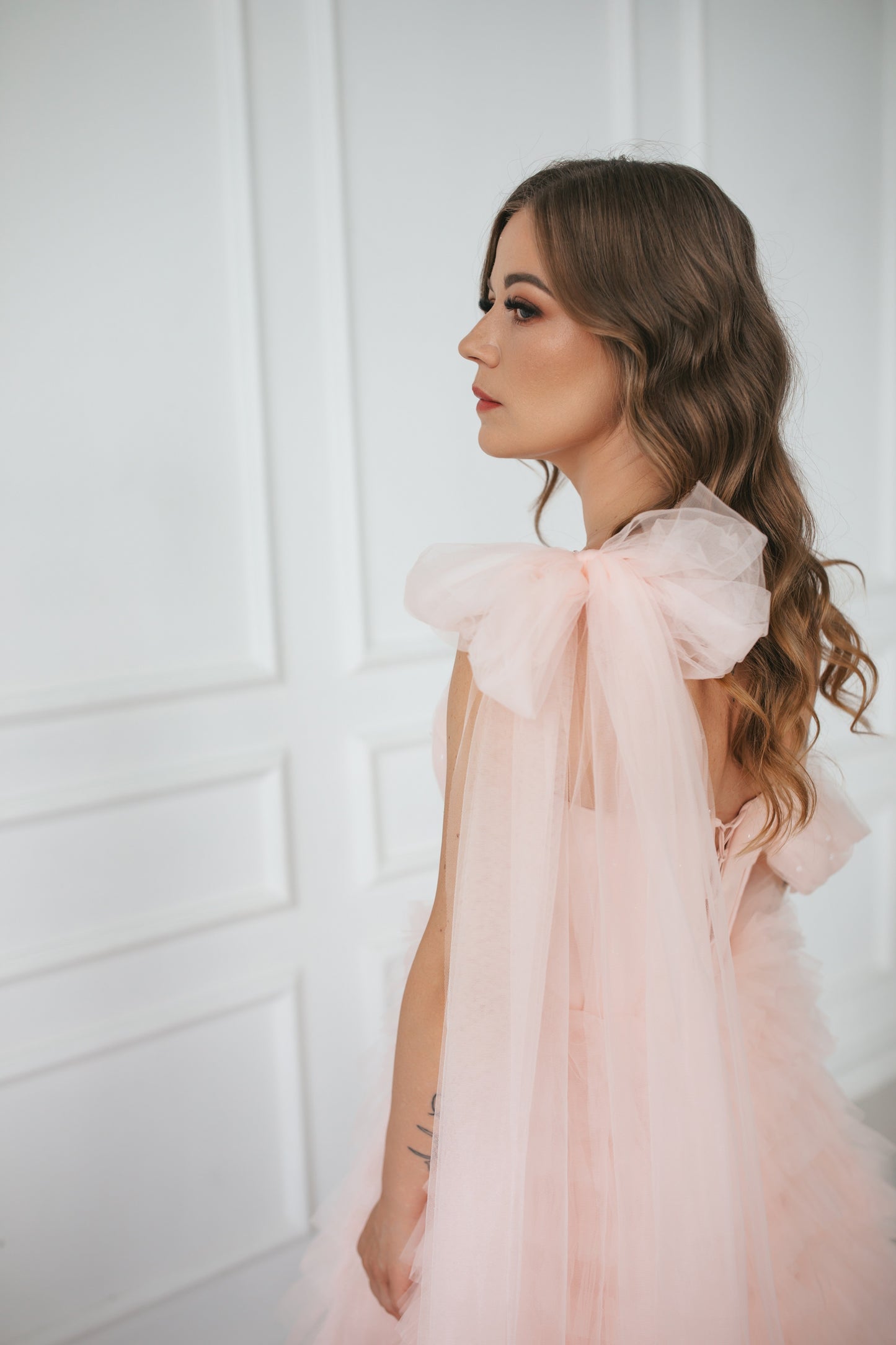Romantic Ombre Gown With Bow tie