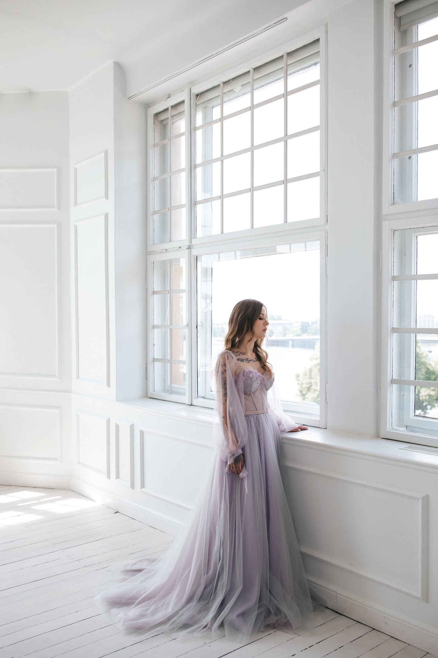 Lilac Fairy Gown With Flowers