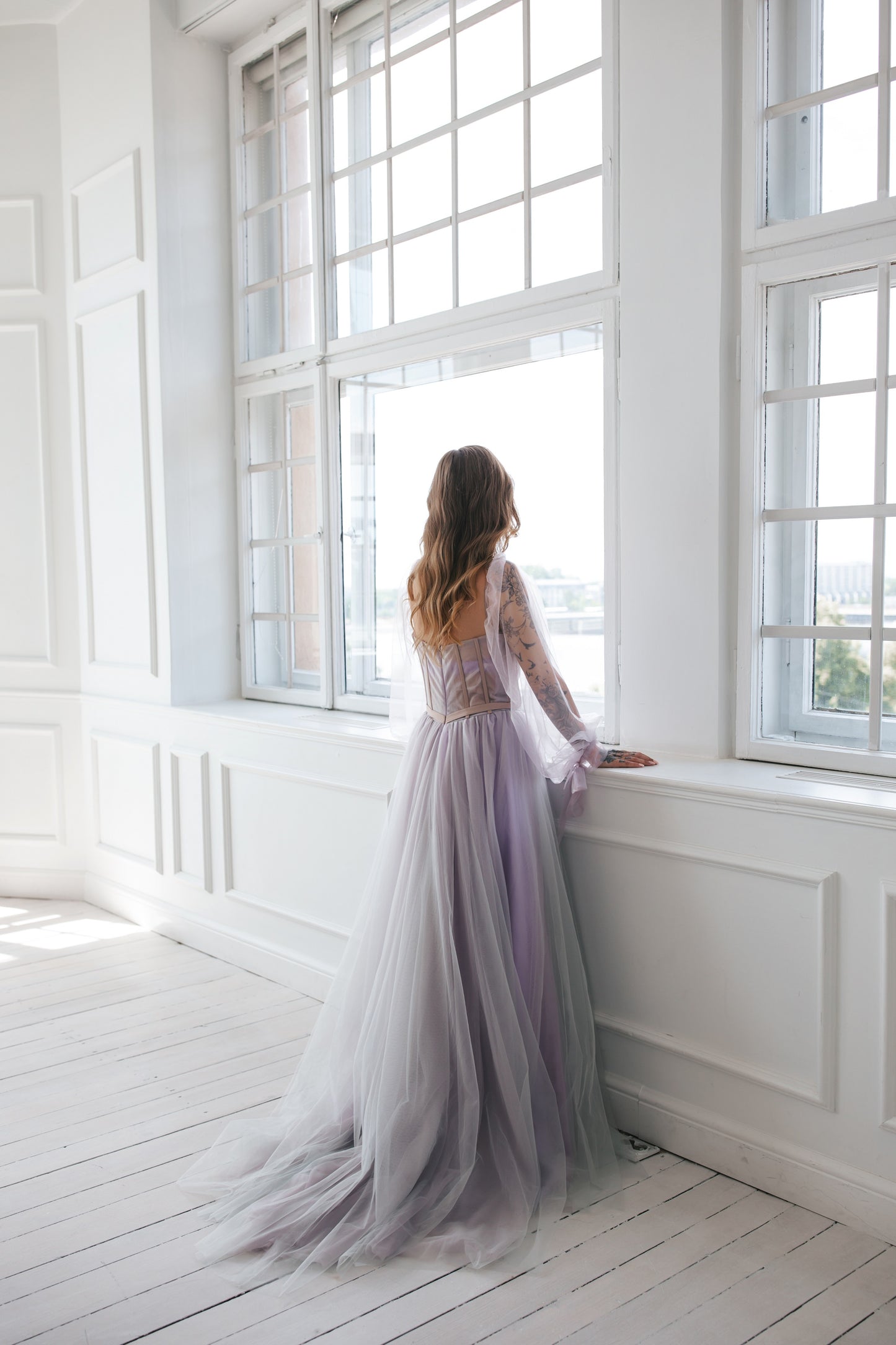 Lilac Fairy Gown With Flowers