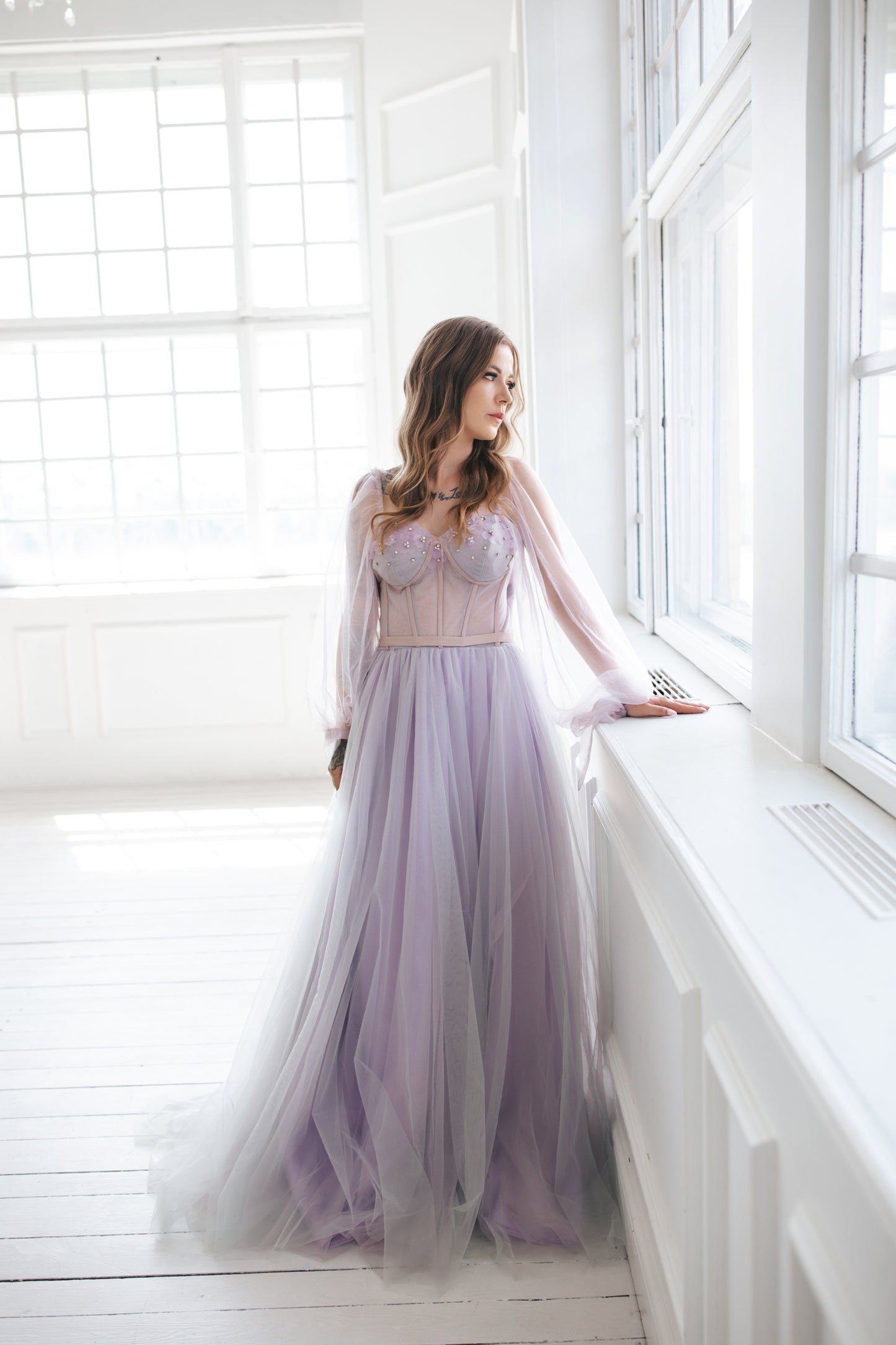 Lilac Fairy Gown With Flowers