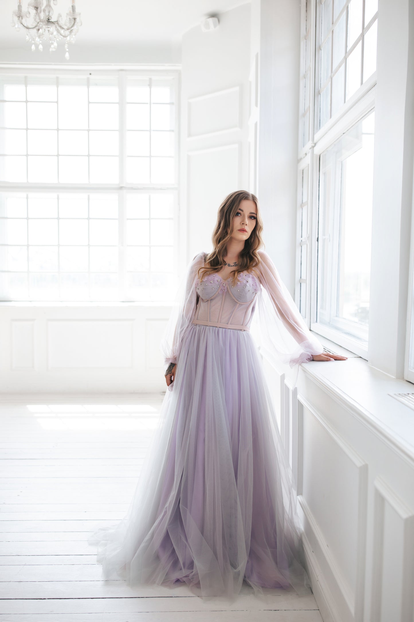 Lilac Fairy Gown With Flowers