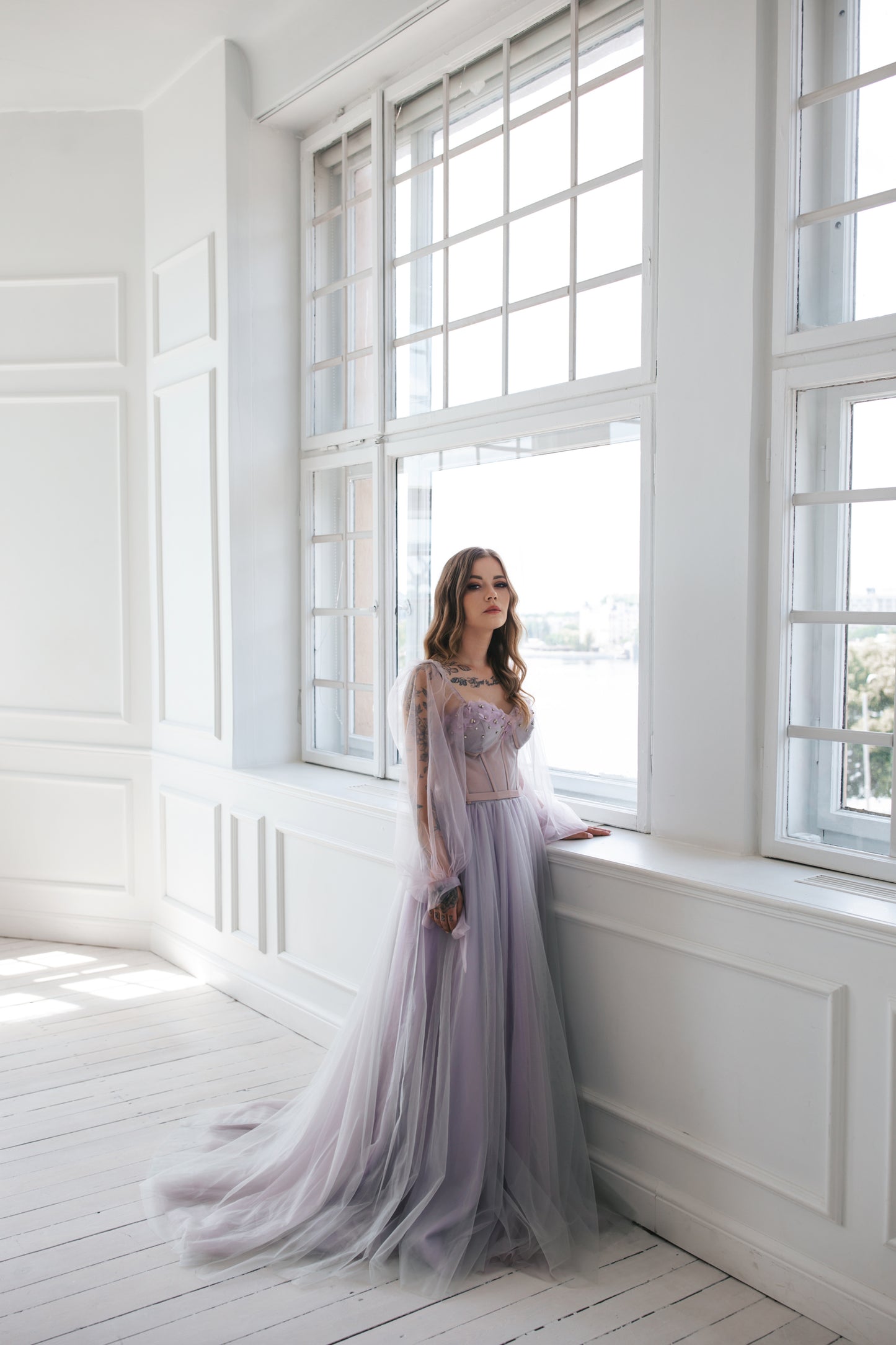 Lilac Fairy Gown With Flowers