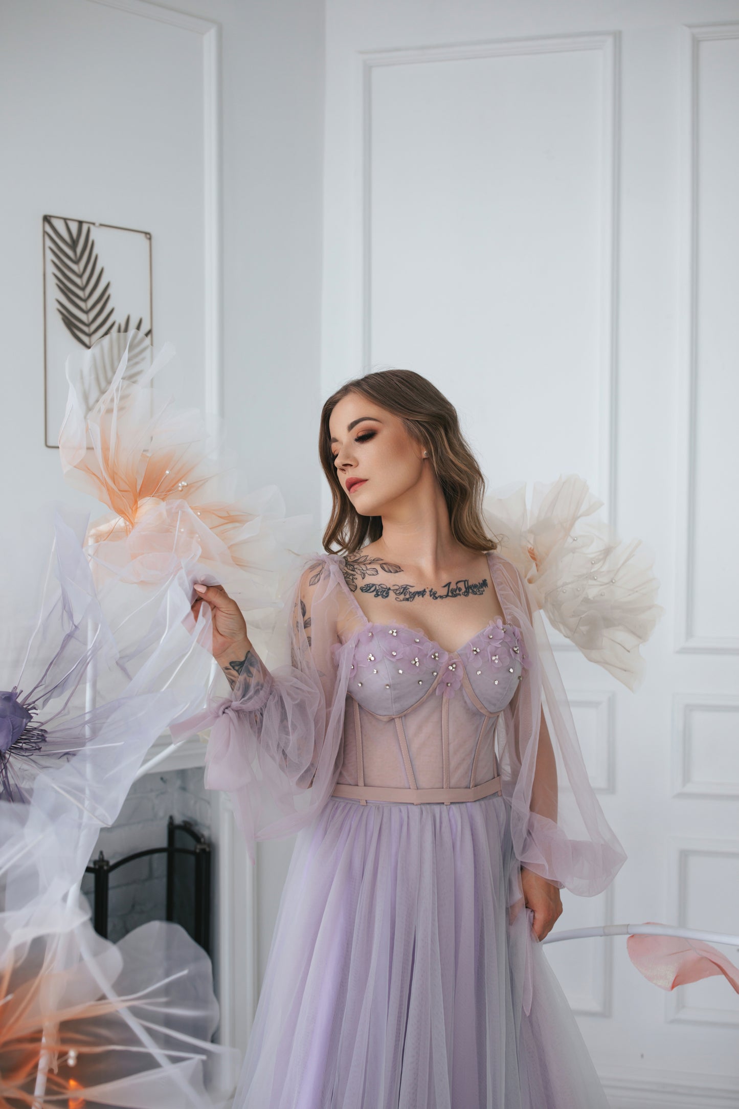 Lilac Fairy Gown With Flowers