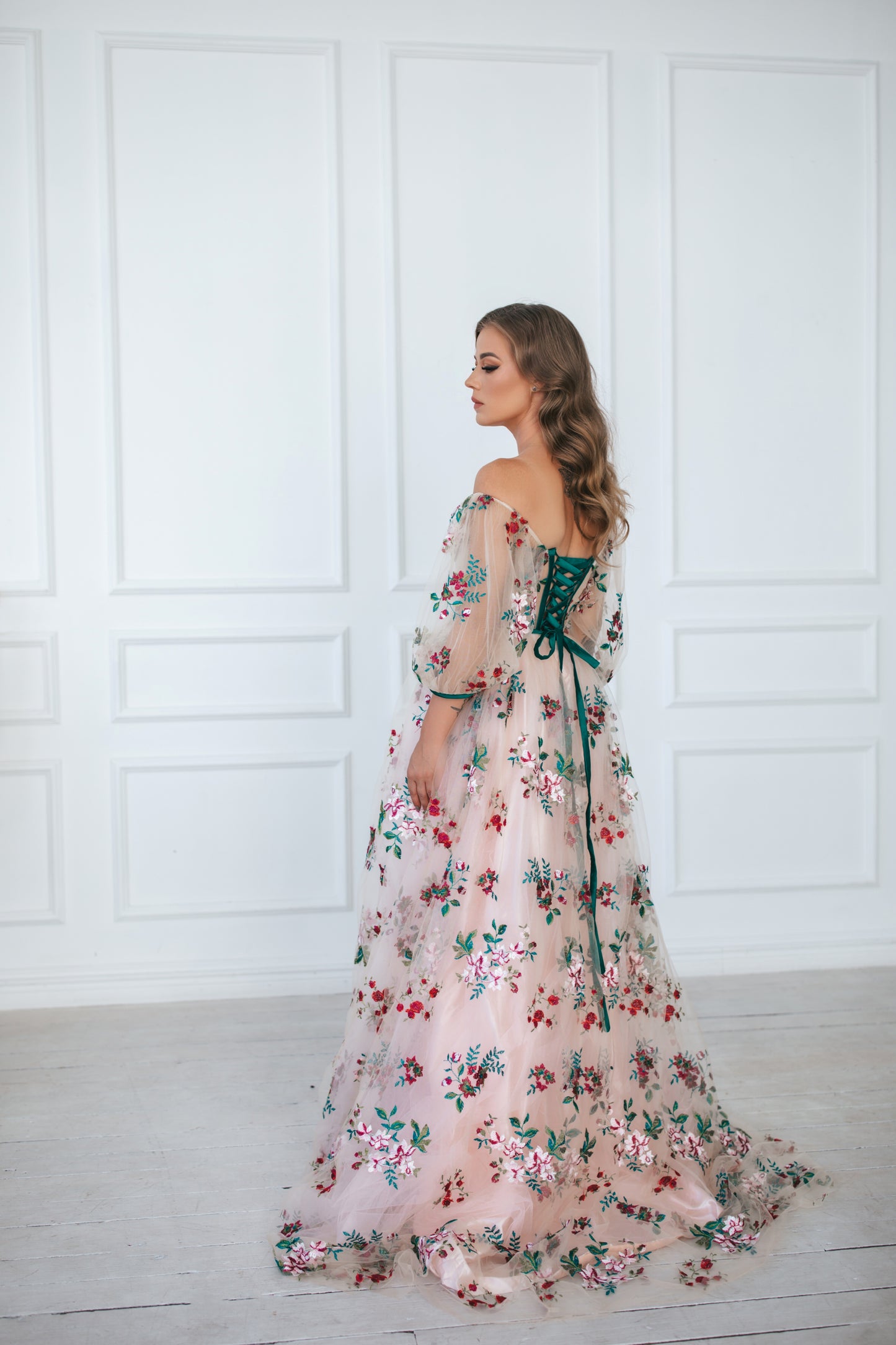 Romantic Boho Gown With Flowers