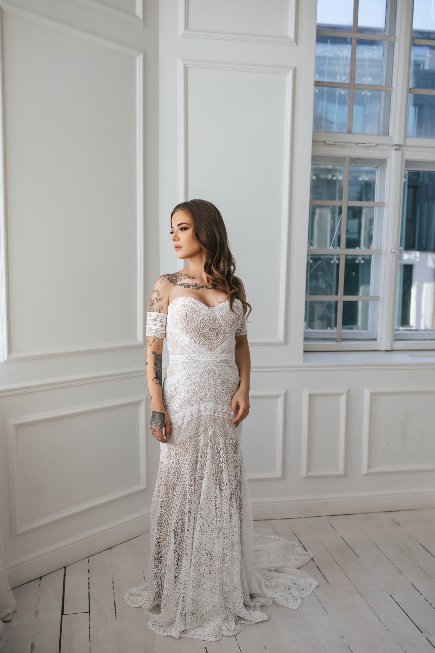 Bohemian Lace Wedding Dress